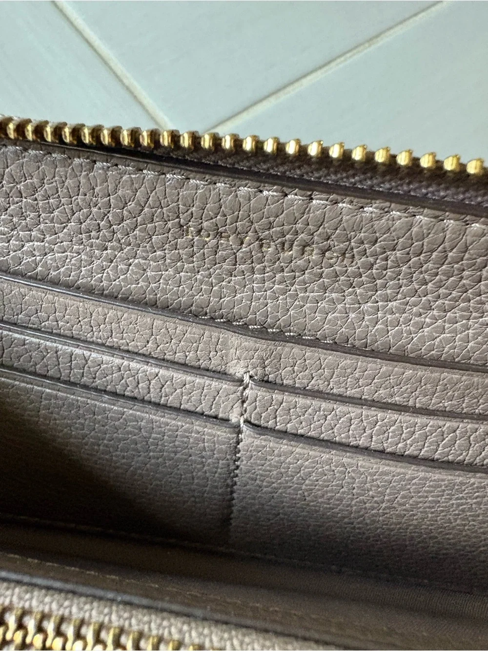 Tory Burch Britten Zip Continental Wallet | Portobello with Gold Logo